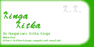 kinga kitka business card